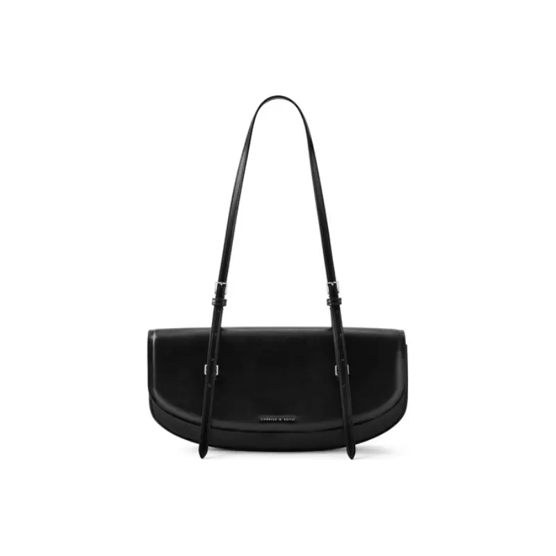 

CHARLES&KEITH Женская наплечная сумка PU коричневая/черная