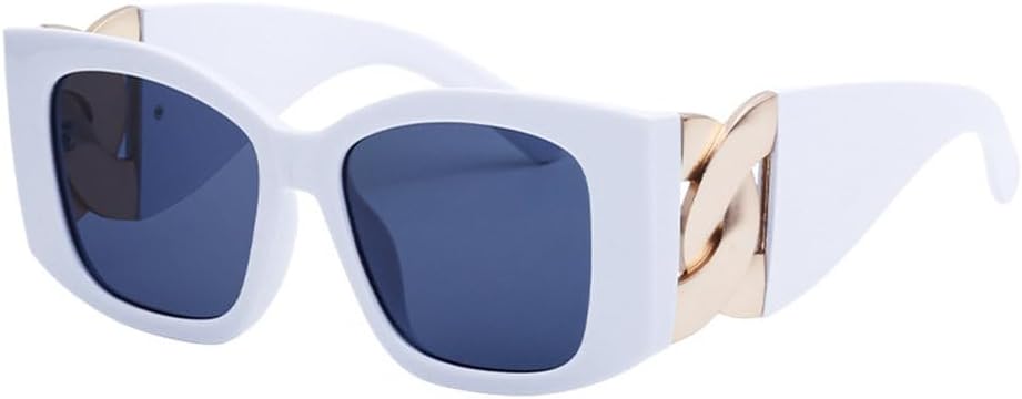 

Женские прямоугольные солнцезащитные очки «кошачий глаз», модные мужские металлические солнцезащитные очки, роскошные женские солнцезащитные очки для уличной фотографии TYUVIVO, White