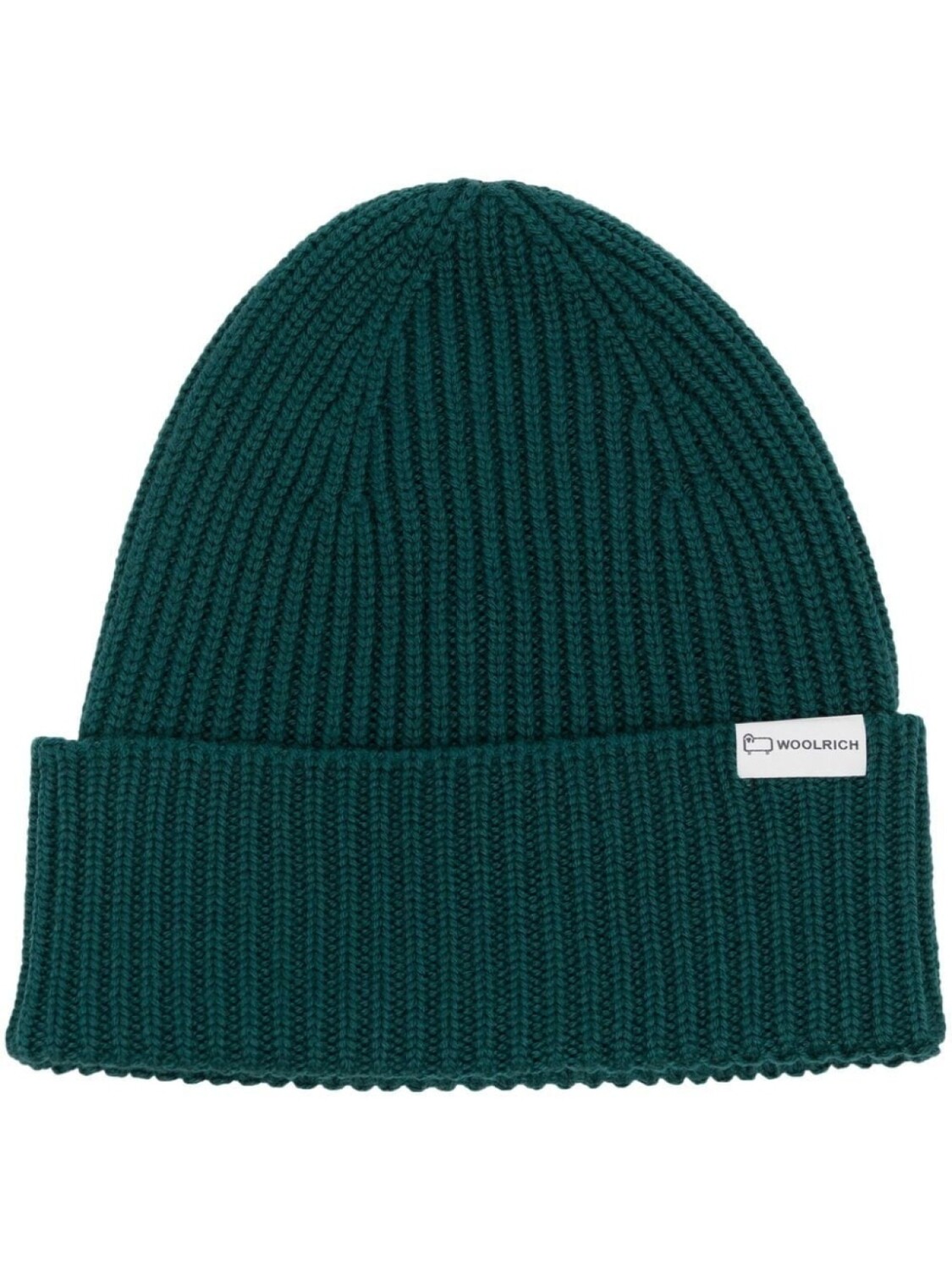 

Woolrich шапка бини в рубчик с логотипом, зеленый
