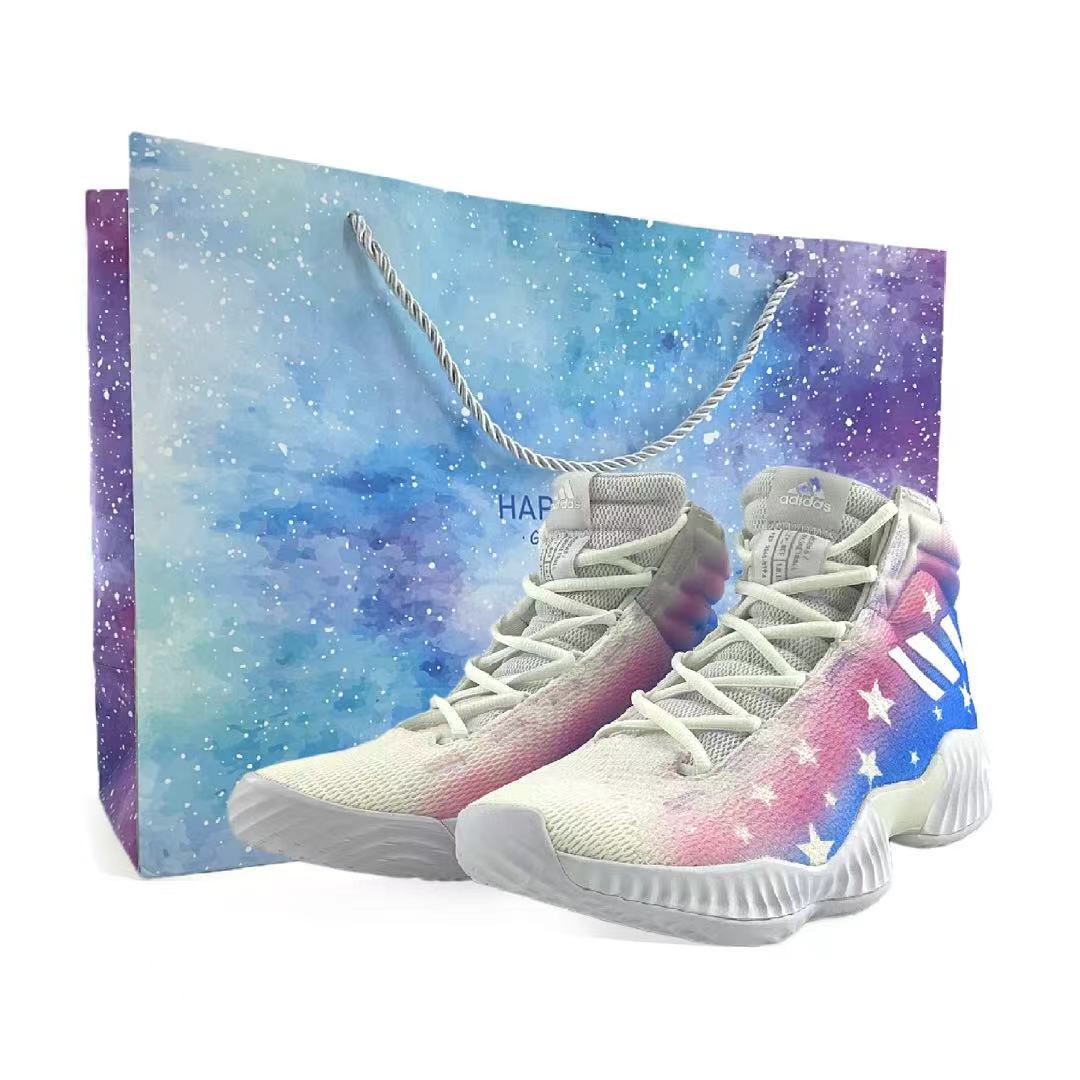 

Pro Bounce 2018 Stars Blue Pink устойчивые к истиранию кроссовки для баскетбола mid top мужские Adidas, мультиколор