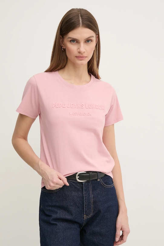 

Футболка хлопковая LORETTA Pepe Jeans, розовый