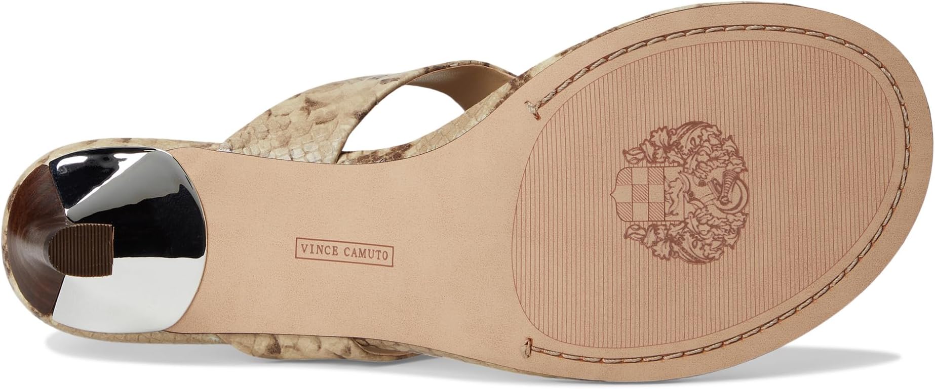 Туфли Vince Camuto Women's Lina Thong Kitten Heel Sandals, Taupe/Mid Taupe — фото 3