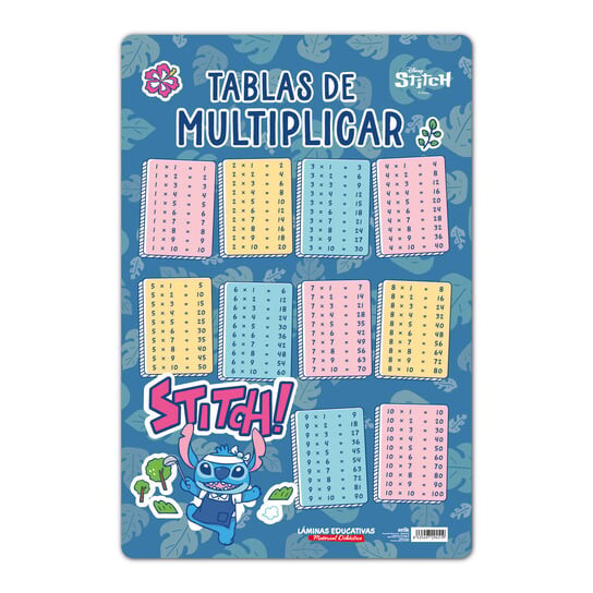 

Испанский Образовательный Лист Таблица Умножения Disney Stitch Inna marka