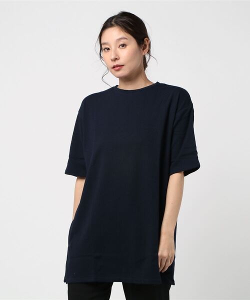 

Футболка с крупным жаккардовым принтом STYLEBLOCK, темно-синий