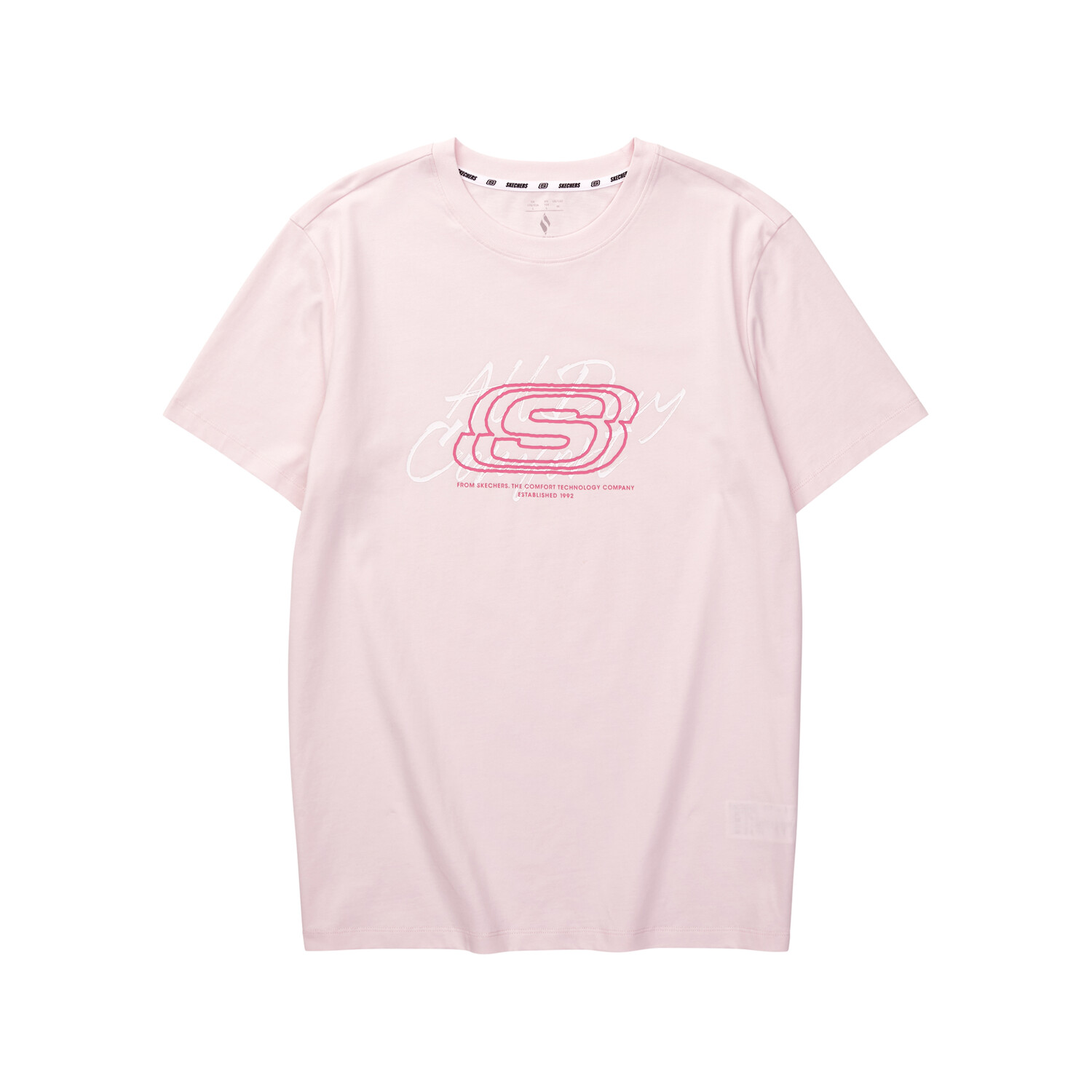 

Футболка унисекс бледно-розовая /03JG Skechers, розовый