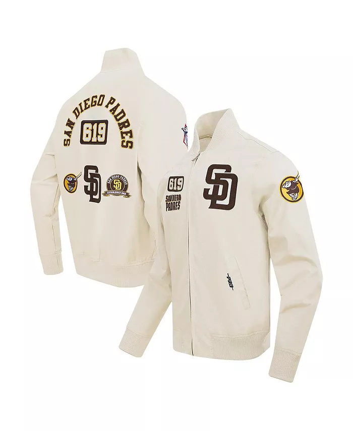 

Мужская кремовая куртка на молнии San Diego Padres Area Code Twill Full-Zip Pro Standard