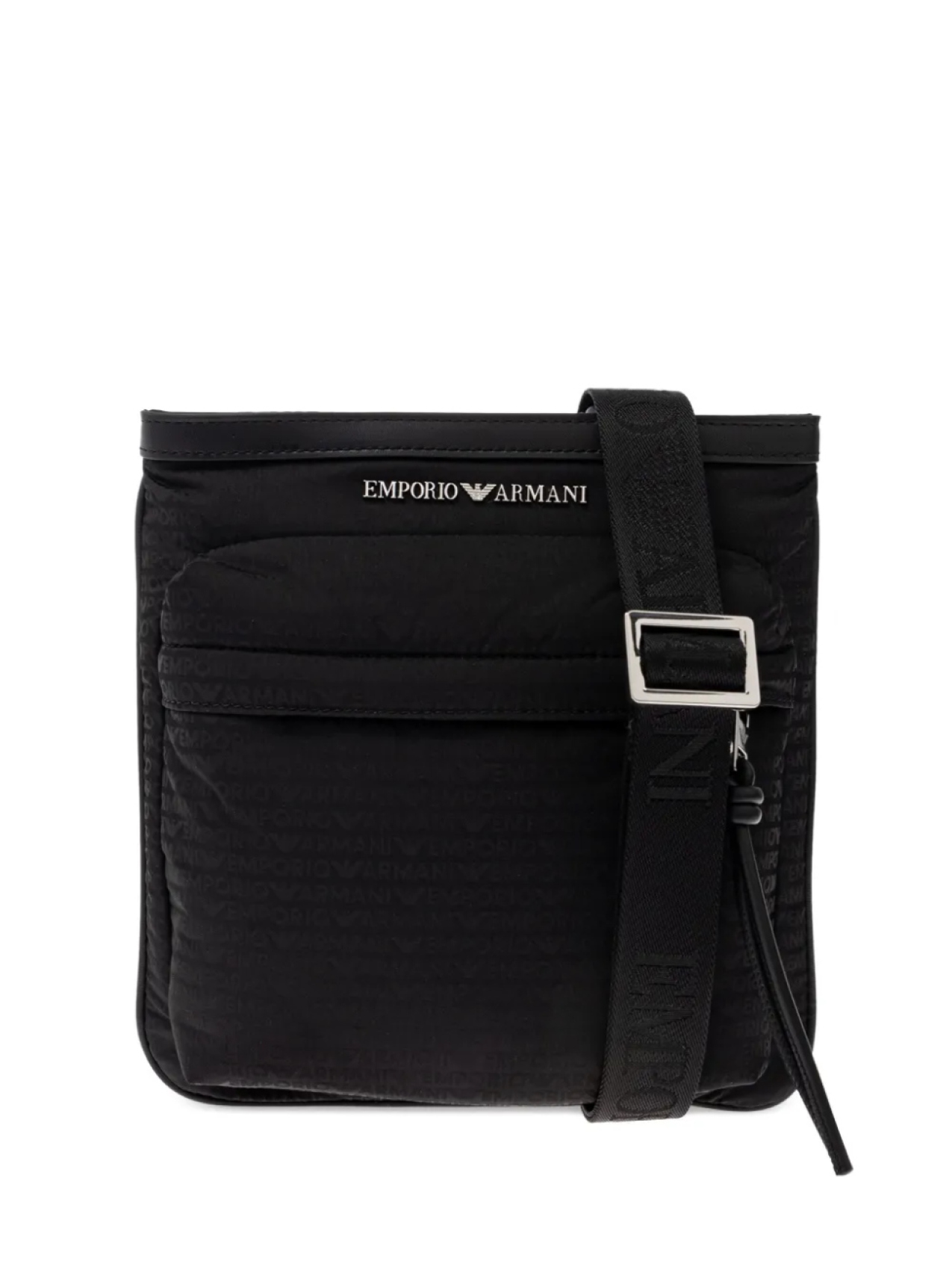 

Сумка-мессенджер с логотипом Emporio Armani, черный