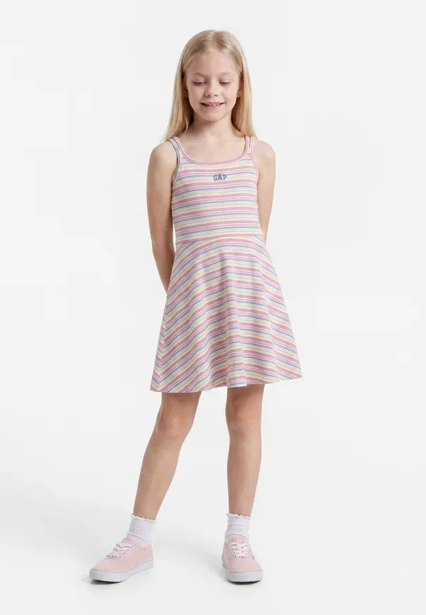 Платье-футболка Logo tank dress jersey dress Gap, разноцветное