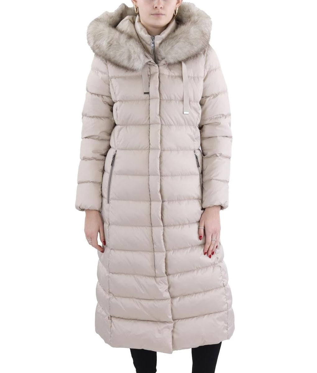 

Женское длинное пальто TAHARI Phoebe оверсайз с отделкой из искусственного меха, цвет бледно-дубовый