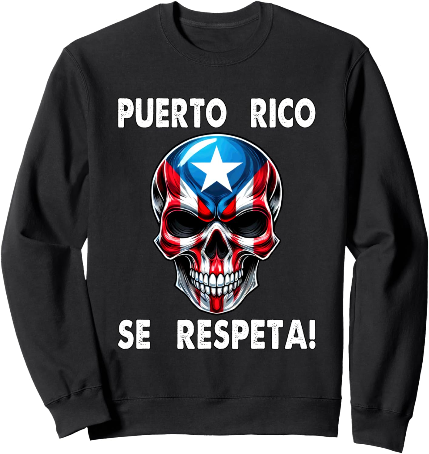 

Пуэрто-Рико Se Respeta Череп PR Флаг Борикуа Протест Толстовка Puerto Rico Se Respeta Collection, More Here, черный