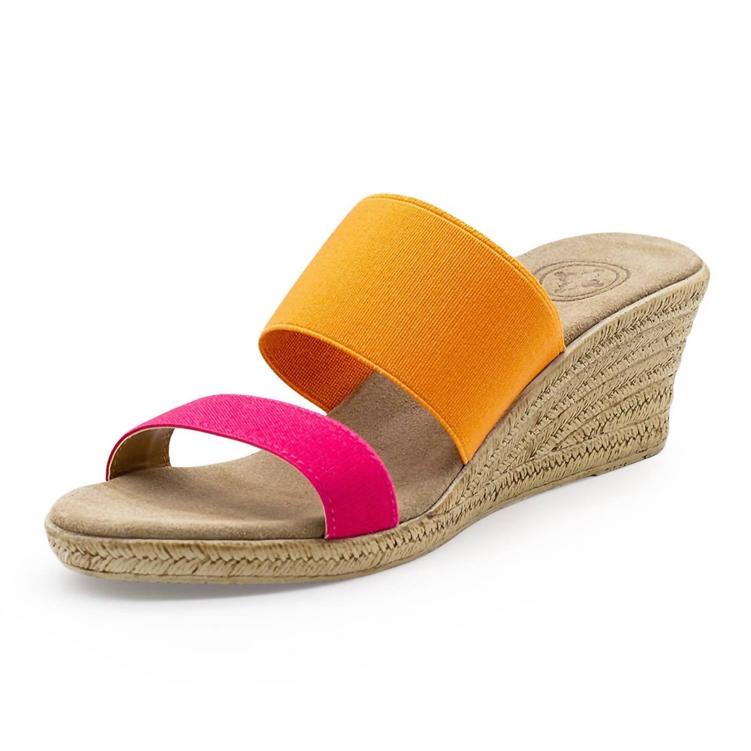 Босоножки Cooper Wedge с открытой спиной в оранжевом цвете CHARLESTON SHOE CO.