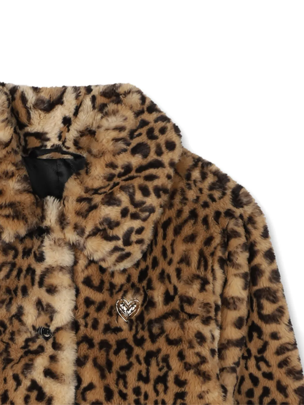 Шуба из искусственного меха с леопардовым принтом SONIA RYKIEL ENFANT, нейтральный — фото 3