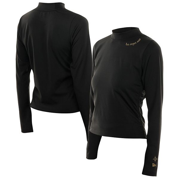 

Женская черная футболка с длинным рукавом и воротником-стойкой Las Vegas Aces Glam Game New Era, Черный, Женская черная футболка с длинным рукавом и воротником-стойкой Las Vegas Aces Glam Game New Era