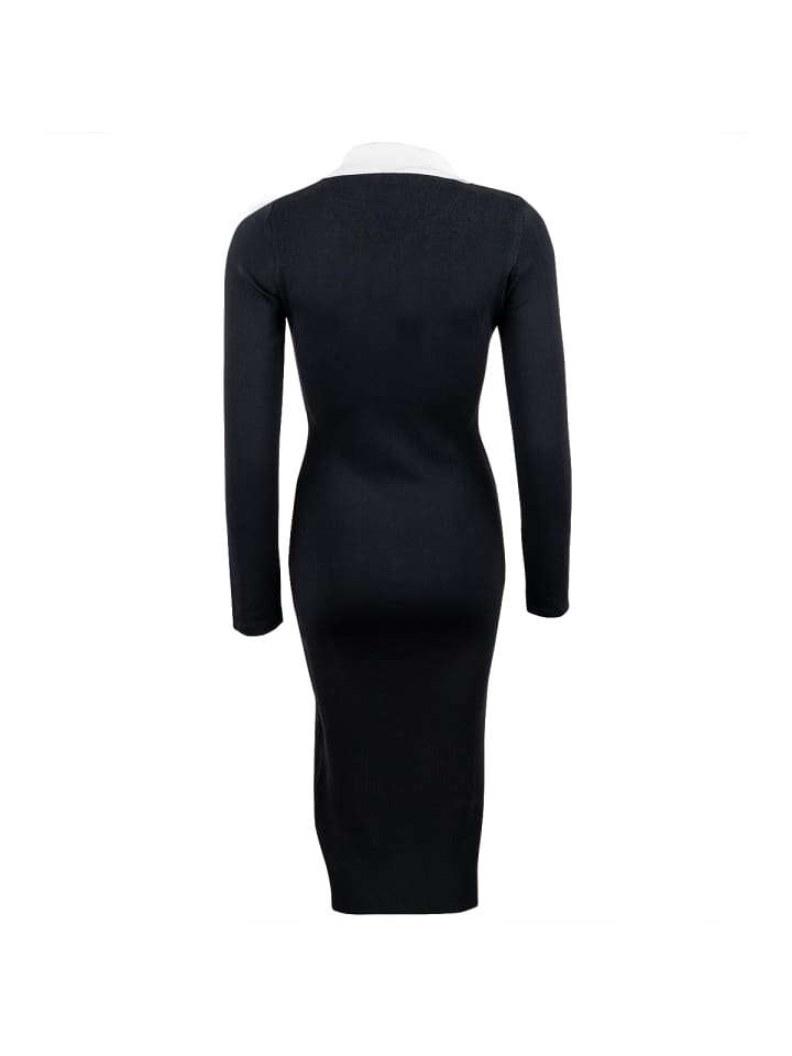 

Roberto Geissini Черное вязаное платье для деловых встреч