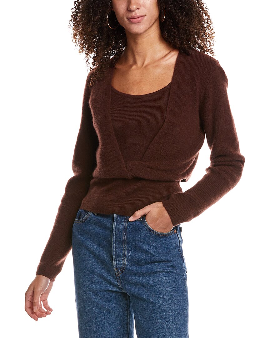 

История дизайна свитера Twofer Cashmere Design History, коричневый