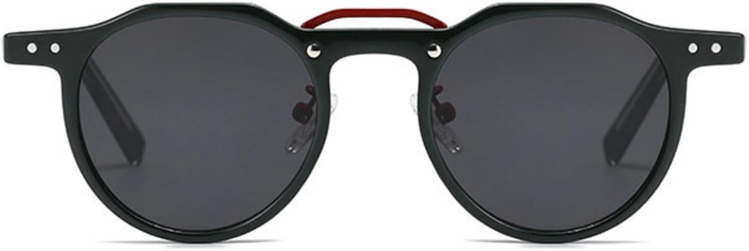 

Willochra Популярные круглые солнцезащитные очки для женщин и мужчин Классические винтажные солнцезащитные очки для активного отдыха Мужская мода Коричнево-черные очки UV400, C2