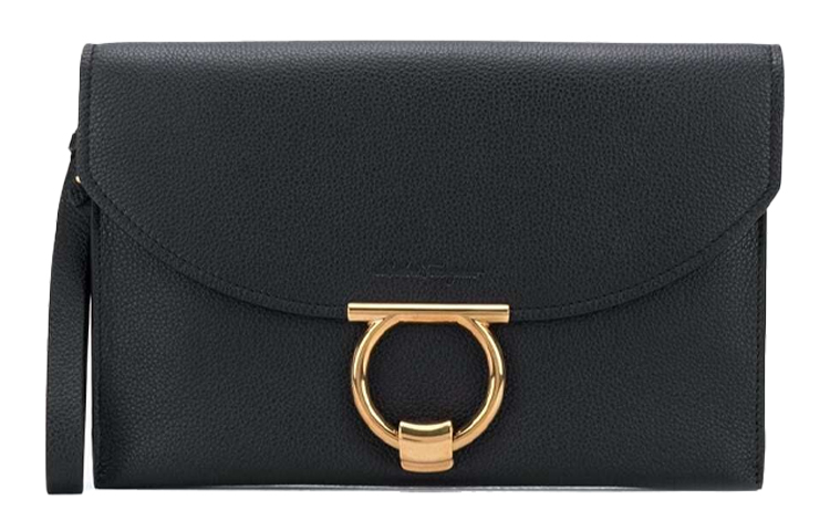 

Кожаный клатч Ferragamo женский черный