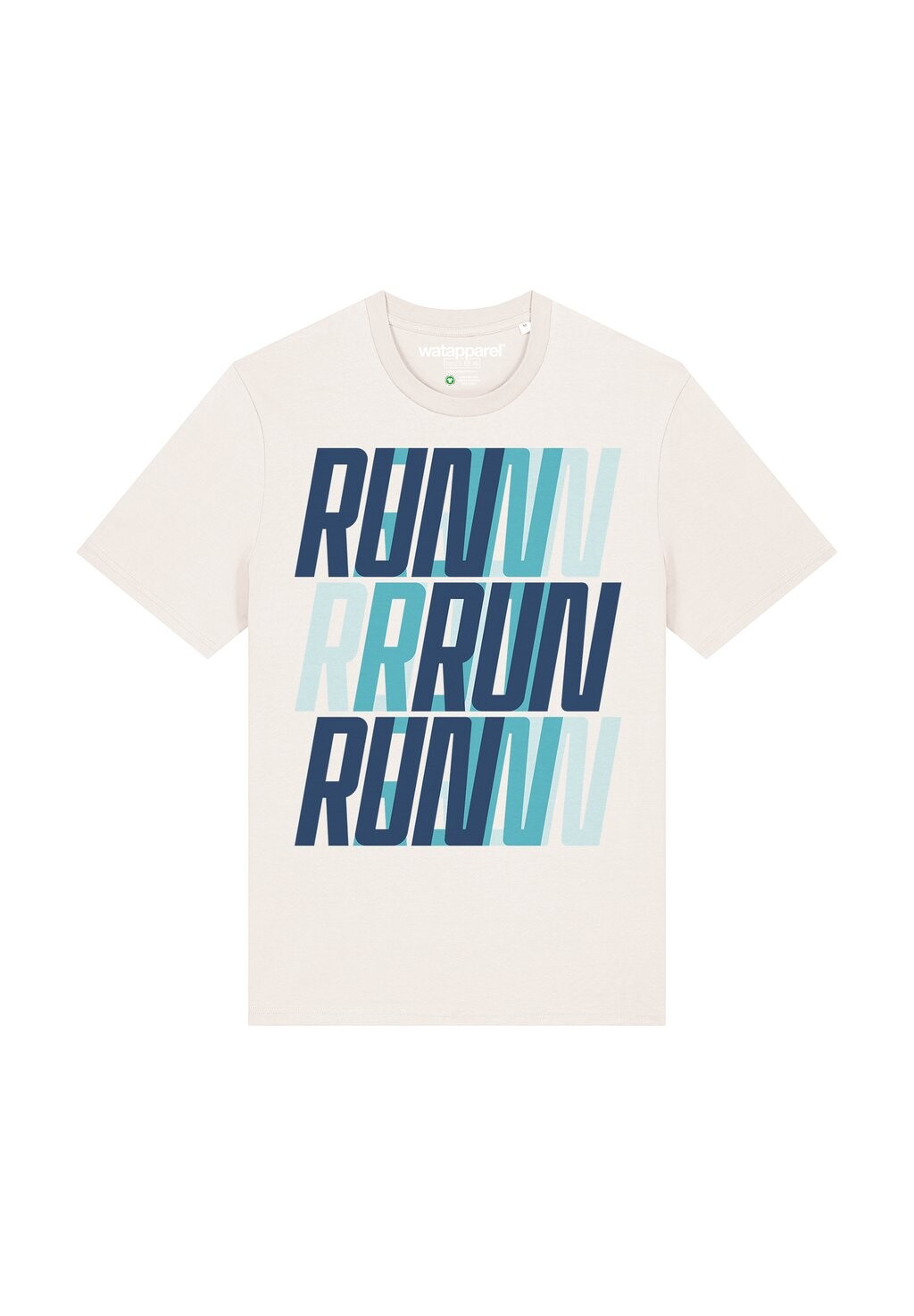 

Футболка с принтом RUN watapparel, белый