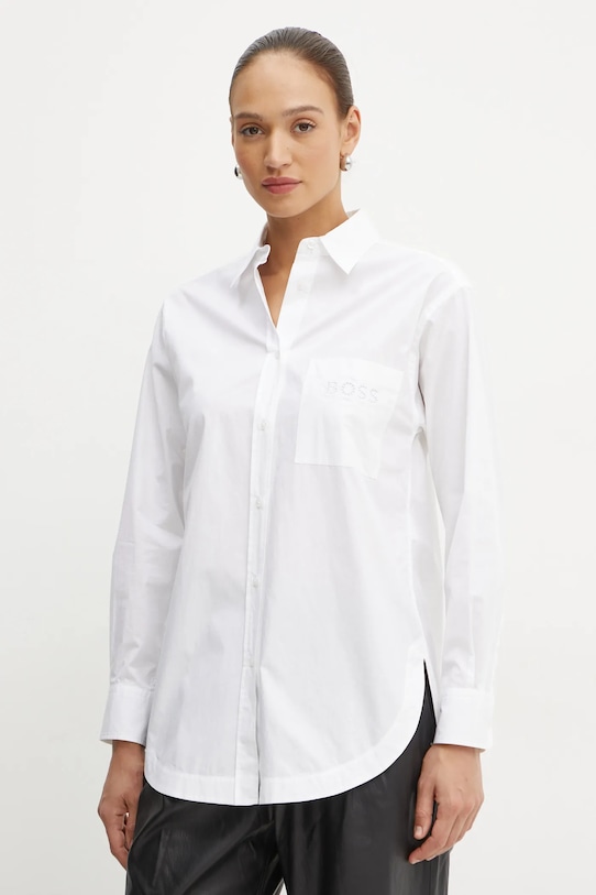 

Хлопковая рубашка Boss Orange, белый