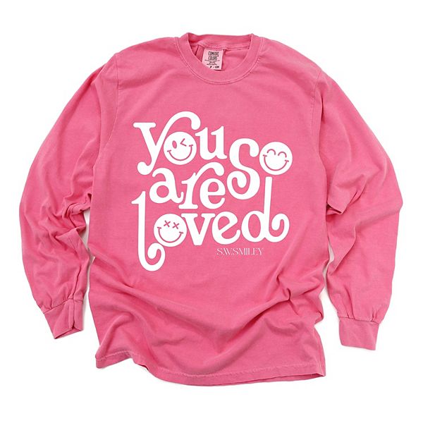 

Футболка с длинным рукавом SWSmiley you are so loved Simply Sage Market, Crunchberry