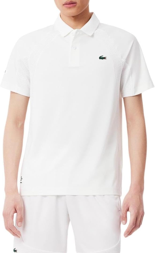 

Мужская теннисная поло Lacoste Sport X Daniil Medvedev, White/White, Белый, Мужская теннисная поло Lacoste Sport X Daniil Medvedev, White/White