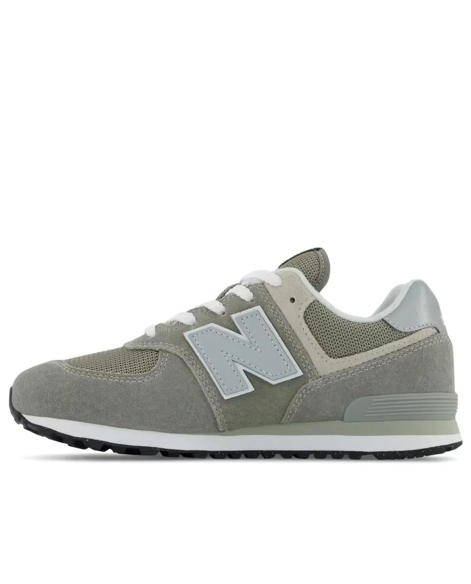 Повседневные кроссовки для детей 574 на шнуровке New Balance, серый — фото 2