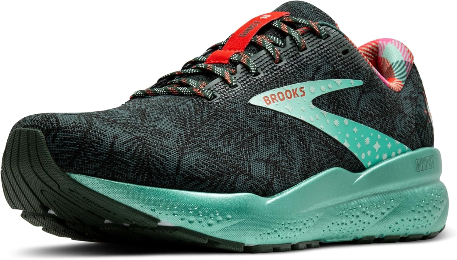 

Мужские нейтральные беговые кроссовки Brooks Ghost 16, Posy/Sycamore/Fiesta