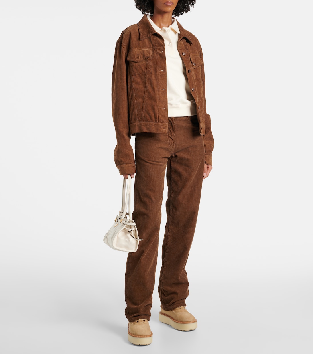 Ботинки Evolve из замши с подкладкой из овчины и шнуровкой Prada, экрю — фото 3