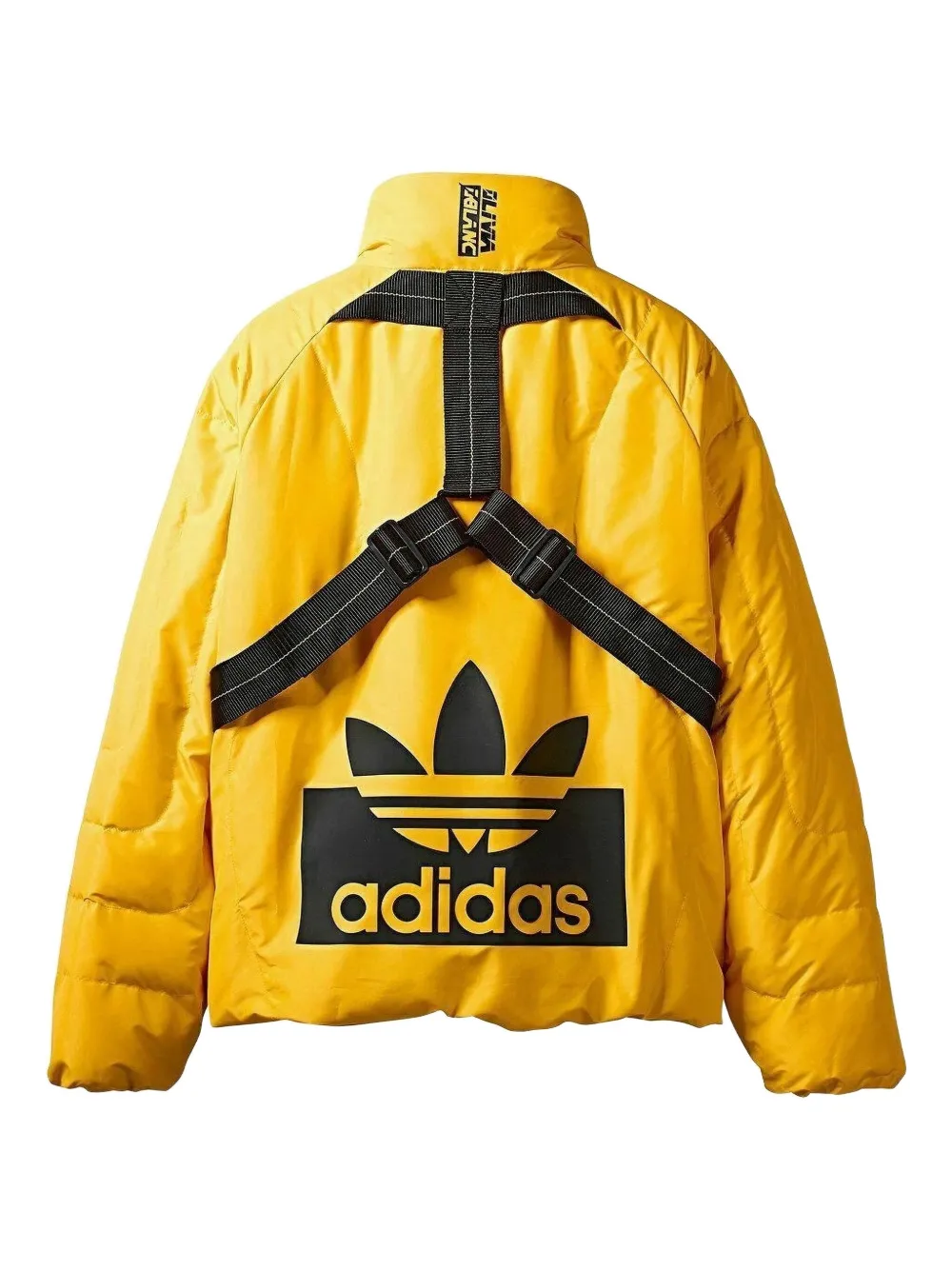 Стеганая куртка с пряжками adidas, желтый — фото 2