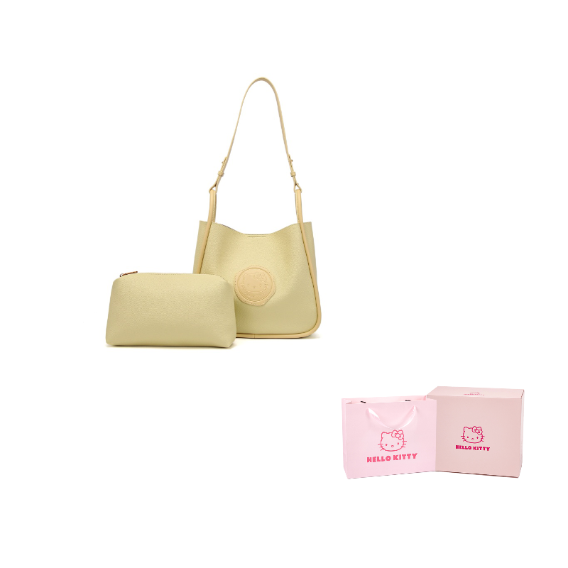

Sanrio Сумка через плечо Hello Kitty PU комбинированная бежево-желтая хаки, Beige Yellow
