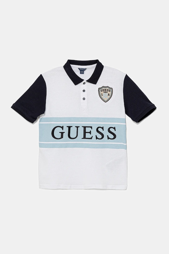 

Хлопковая детская поло Guess, белый