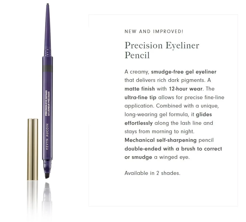 Kevyn Aucoin the Precision Eye Definer: карандаш для глаз, самозатачивающийся, устойчивый к растушевке, BLACK (Kohl) — фото 2