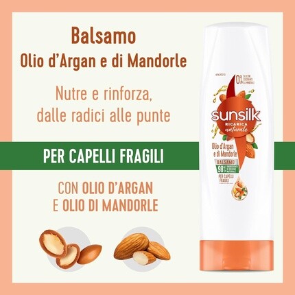 Sunsilk Кондиционер с аргановым маслом и миндальным маслом 200 мл — фото 3