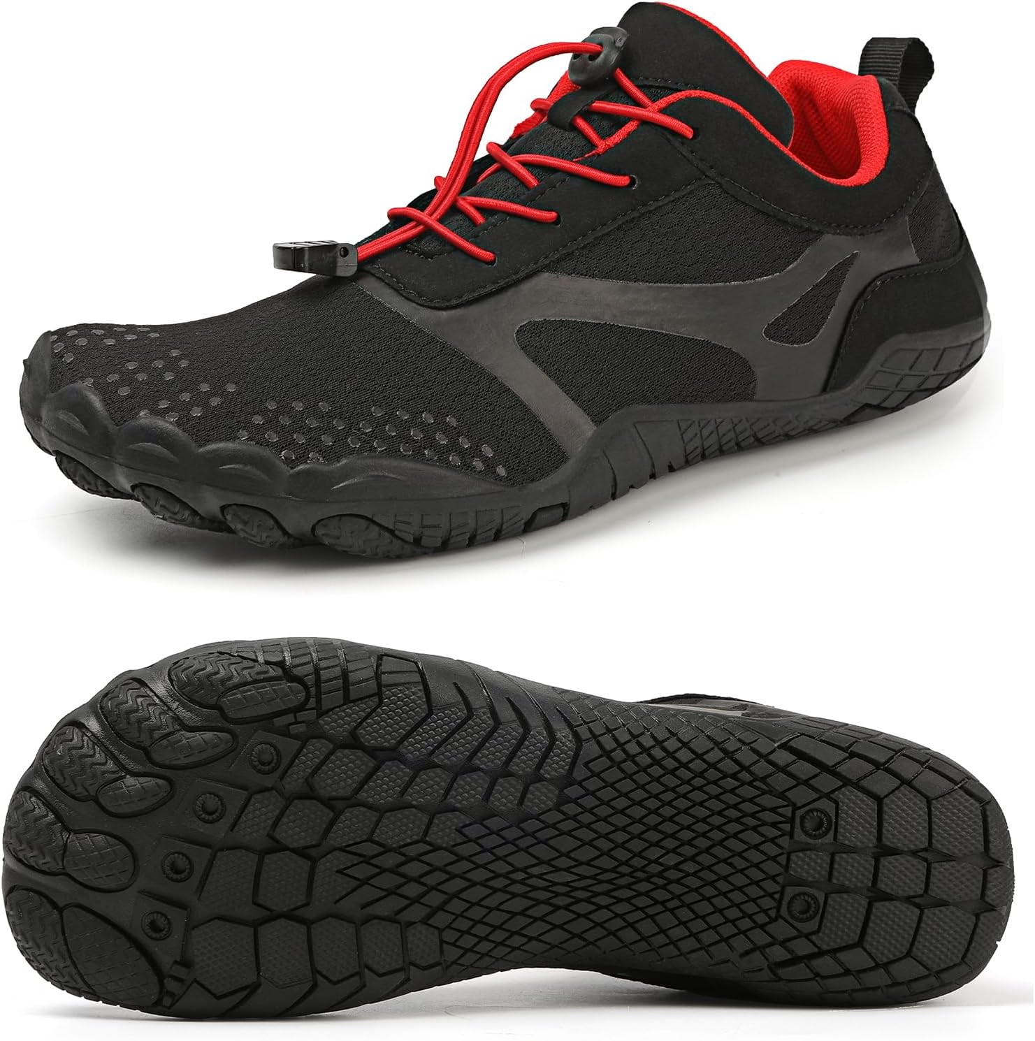 

Минималистичные кроссовки для кросс-тренинга с широким носком, спортивный дизайн, для мужчин и женщин Todaysunny, черный/красный