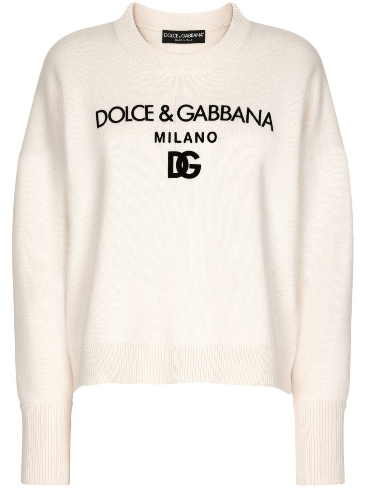 

Dolce & Gabbana кашемировый джемпер с логотипом DG, нейтральный цвет