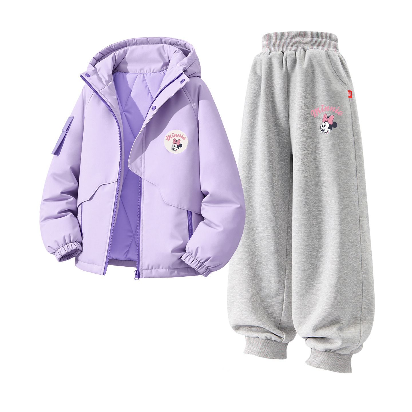 

Детская повседневная спортивная одежда Disney, мягкий фиолетовый/серый