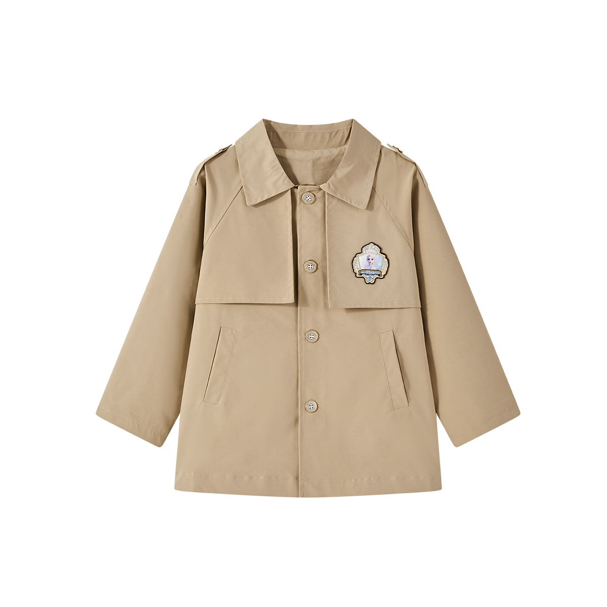 

Детский тренч с отворотом, умеренной высоты Disney, хаки