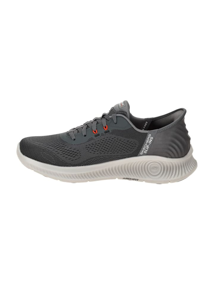 Skechers Спортивные кроссовки на шнуровке серого цвета — фото 4