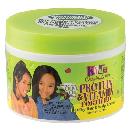 

Детское средство для волос и кожи головы Originals by Africa's Best Kids Protein & Vitamin Fortified Healthy Hair & Scalp Remedy with Extra Virgin Olive Oil 7.5oz Jar