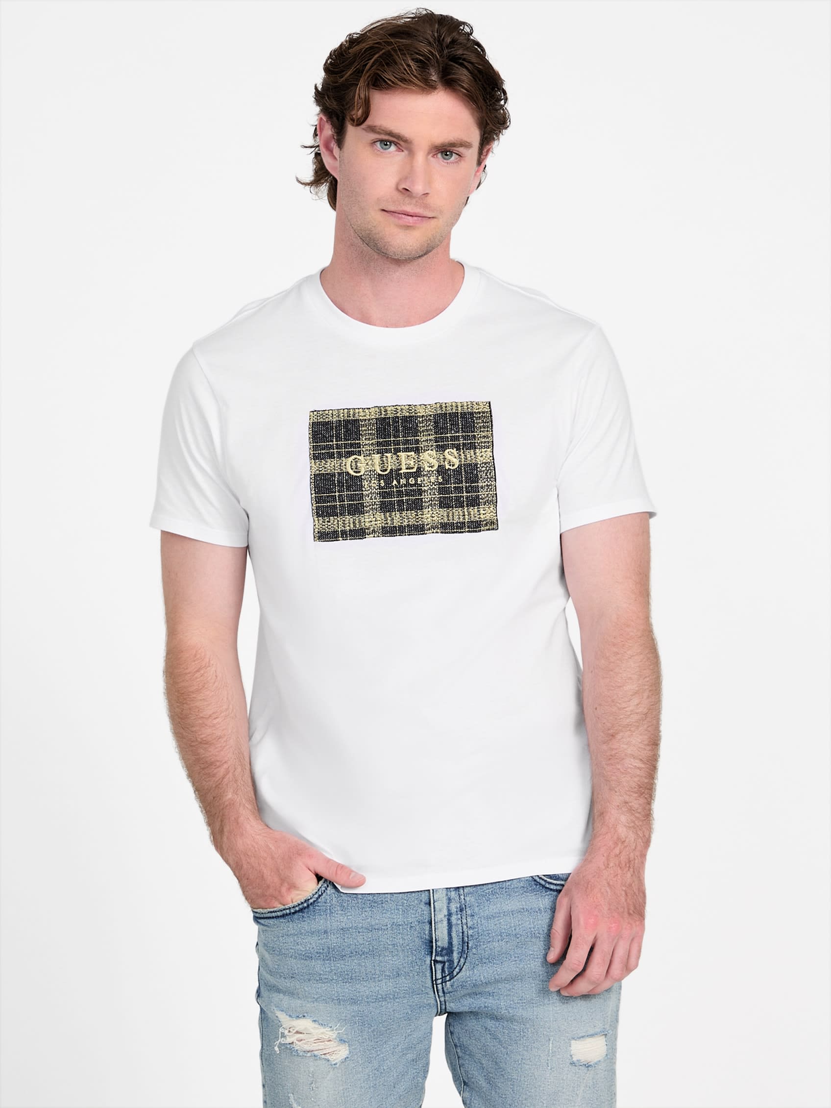 

Футболка с логотипом Camden Tweed Guess Factory, белый