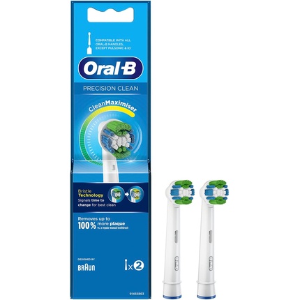 

Сменные насадки Oral-B Precision Clean с технологией CleanMaximiser, 2 шт. Зеленый Желтый