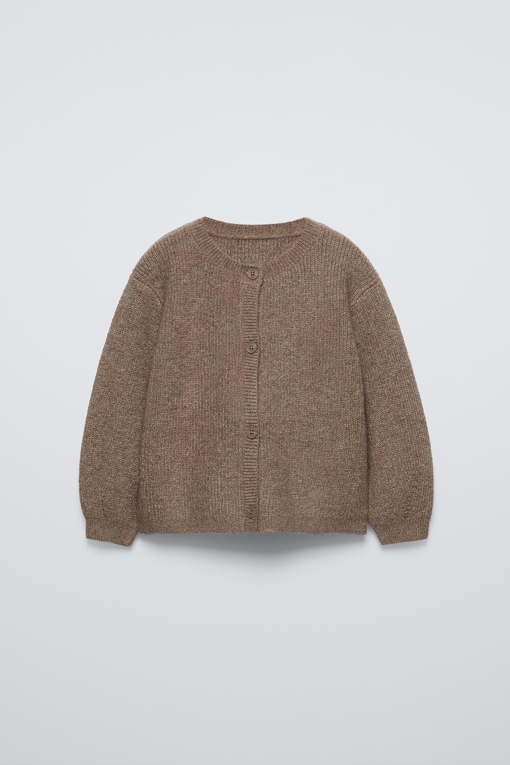 

Кардиган однотяжной вязки ZARA, кэмел