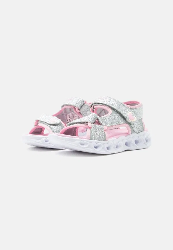 Сандалии heart lights, серебристые с блестками/розовые Skechers, Silver-Coloured Sparkle/Pink — фото 2