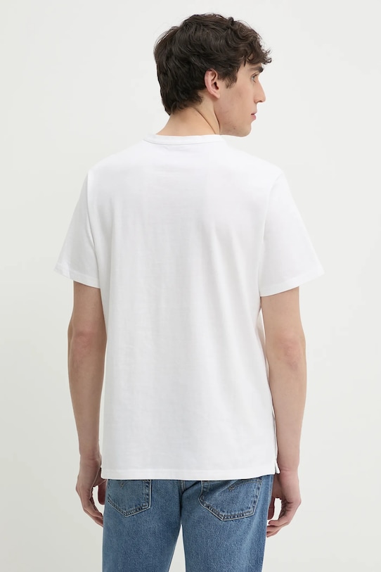 Хлопковая футболка с коротким рукавом HM Henley Levi'S, белый — фото 3