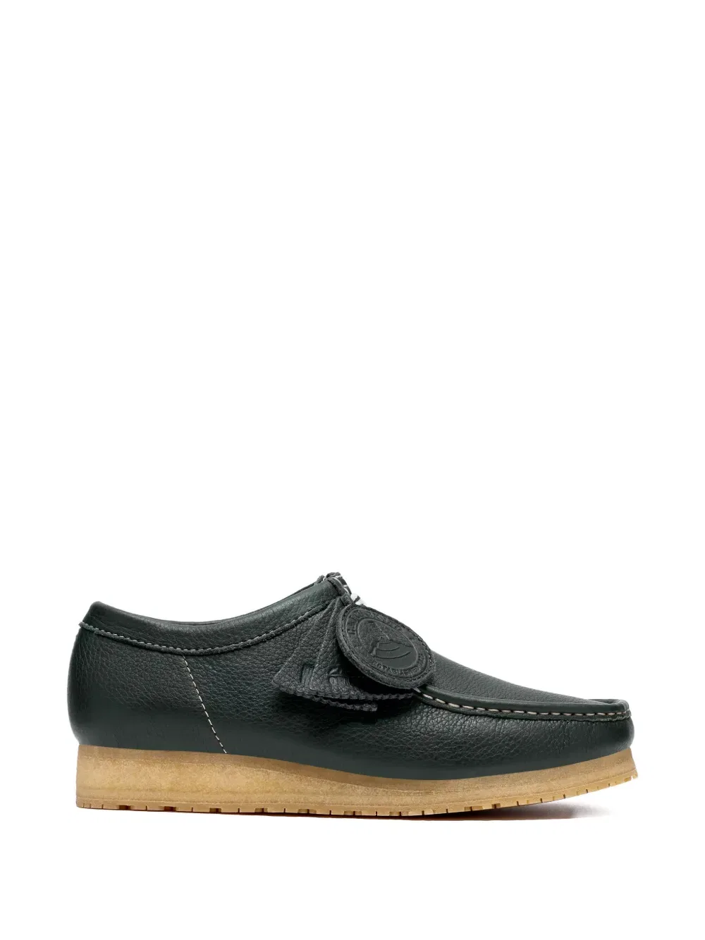 Кожаные ботинки Wallabee для пустыни Clarks Originals, зеленый