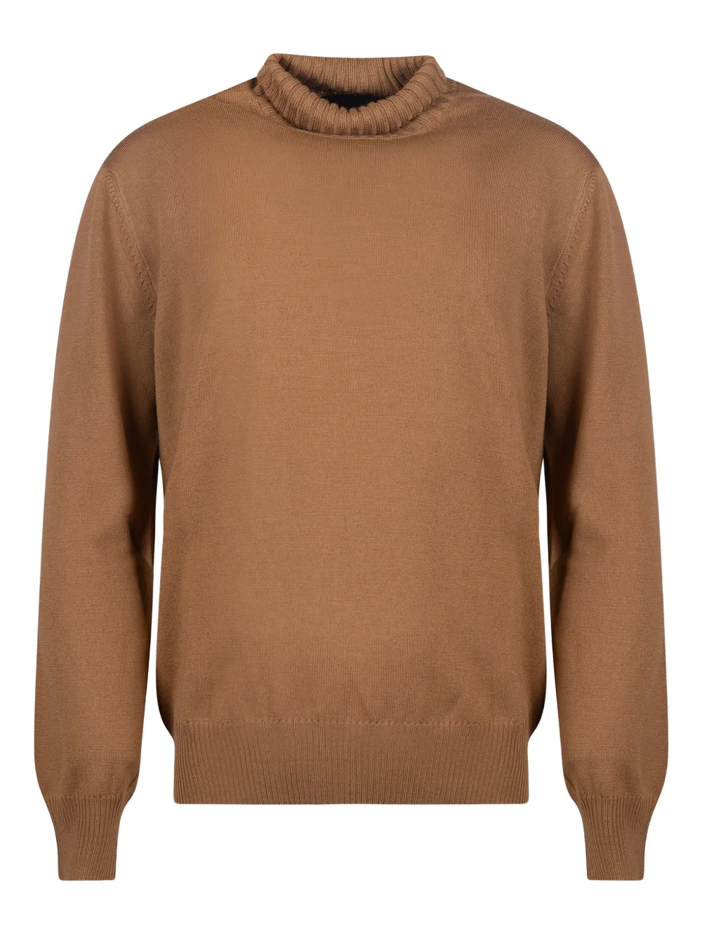 

Свитер в рубчик с высоким воротником Gran Sasso, коричневый