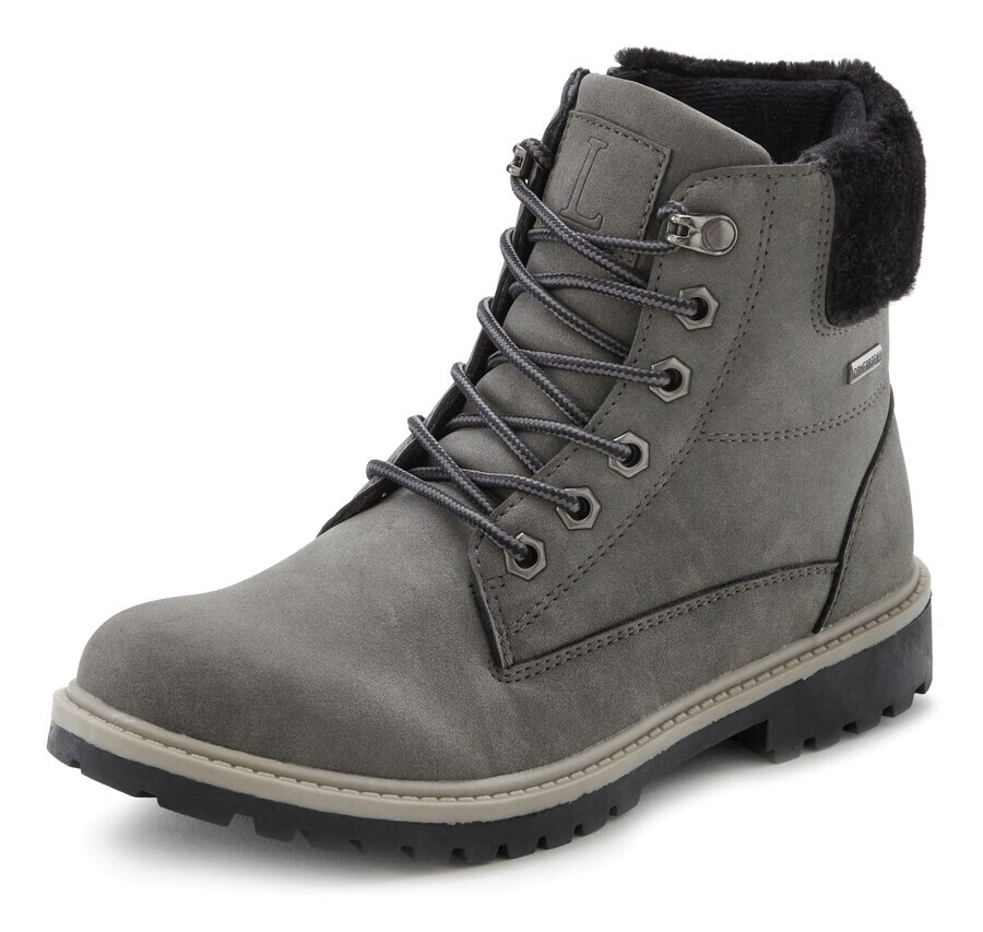 Ботильоны на шнуровке LASCANA Lace-Up Ankle Boots, антрацит