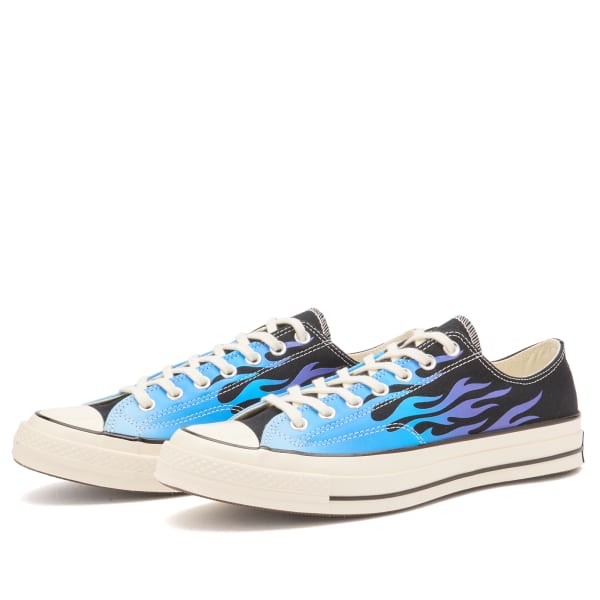 Кроссовки Чака Тейлора Ox Flames 1970-х годов Converse, черный/синий/кобальтовый — фото 2
