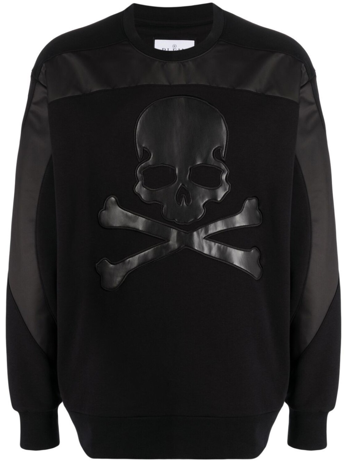 

Philipp Plein толстовка со вставками и нашивкой Skull, черный