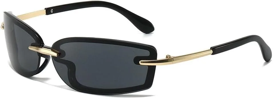 

Солнцезащитные очки без оправы конфетных цветов с металлическими дужками, женские солнцезащитные очки с защитой от УФ-излучения, аксессуары для очков HYYZZC, C1